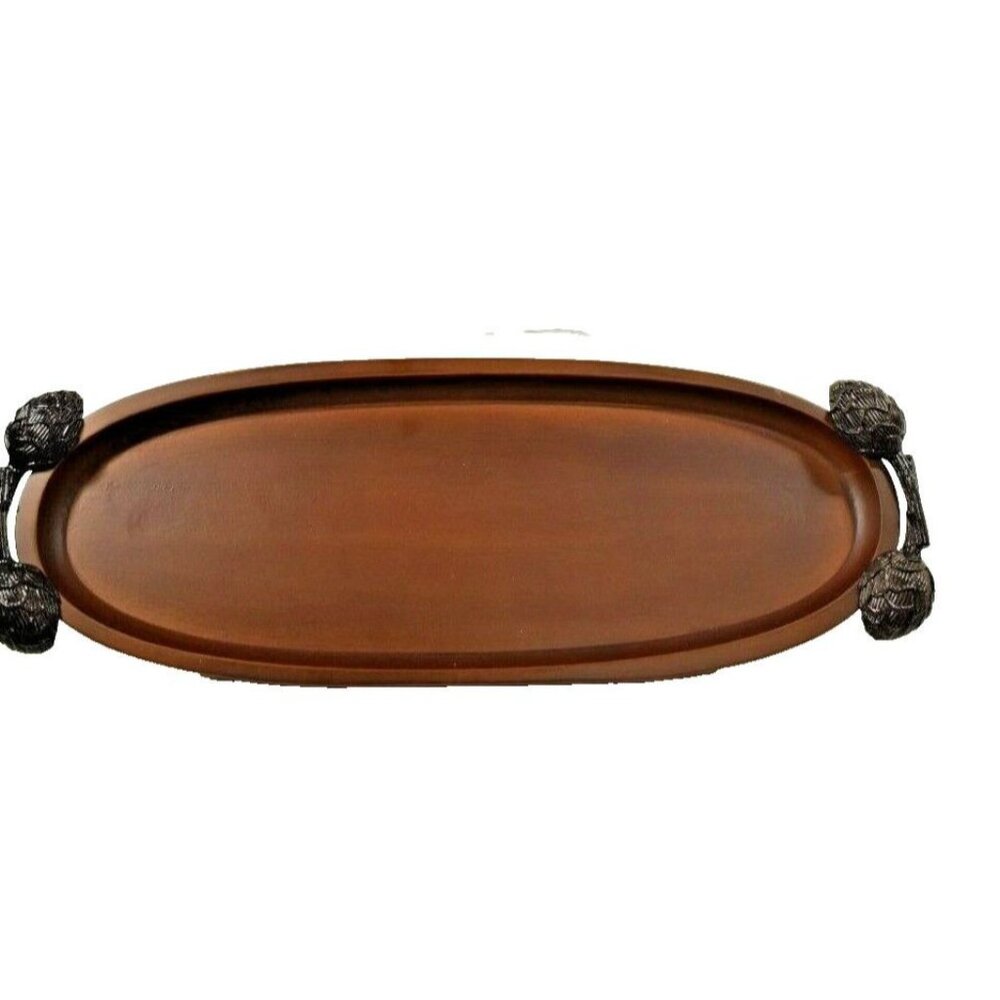 Thirstystone 18 inch Oblong Wood Artichokes Serving Tray Platter New in Box